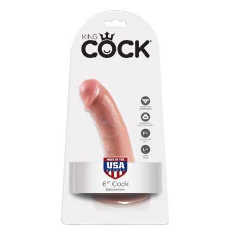Realistinen Dildo - Flesh, 15 cm - King Cock