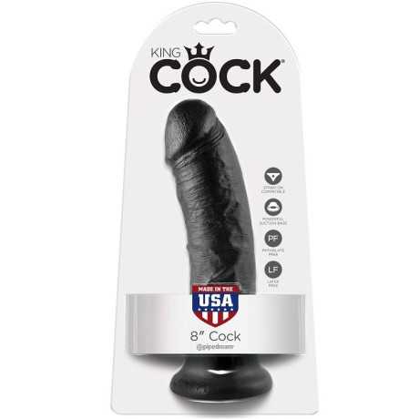 Black Dildo, 20 cm - King Cock | KING COCK | Dildot Black Dildo, 20 cm - King Cock | KING COCK | Dildot