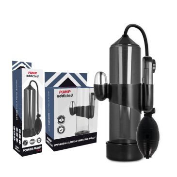 Penispumppu Vibraattorilla RX3, Musta - Pump Addicted | PUMP ADDICTED | Seksilelut