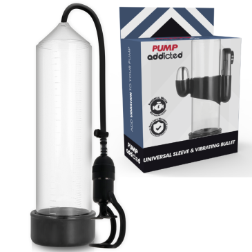 Penispumppu Vibraattorilla, Läpinäkyvä - Pump Addicted | PUMP ADDICTED | Seksilelut