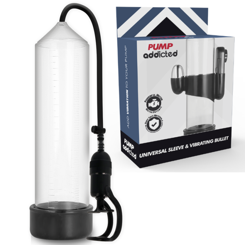 Penispumppu Vibraattorilla, Läpinäkyvä - Pump Addicted | PUMP ADDICTED | Seksilelut