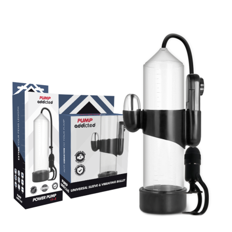 Penispumppu Vibraattorilla, Läpinäkyvä - Pump Addicted | PUMP ADDICTED | Seksilelut