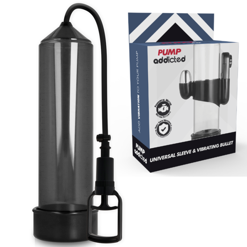 Penispumppu Vibraattorilla RX7, Musta - Pump Addicted | PUMP ADDICTED | Seksilelut