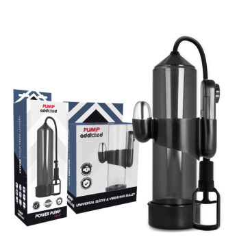 Penispumppu Vibraattorilla RX7, Musta - Pump Addicted | PUMP ADDICTED | Seksilelut