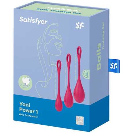 Satisfyer - Geishakuula - Yoni Power 1, Punainen | SATISFYER BALLS | Geishakuulat