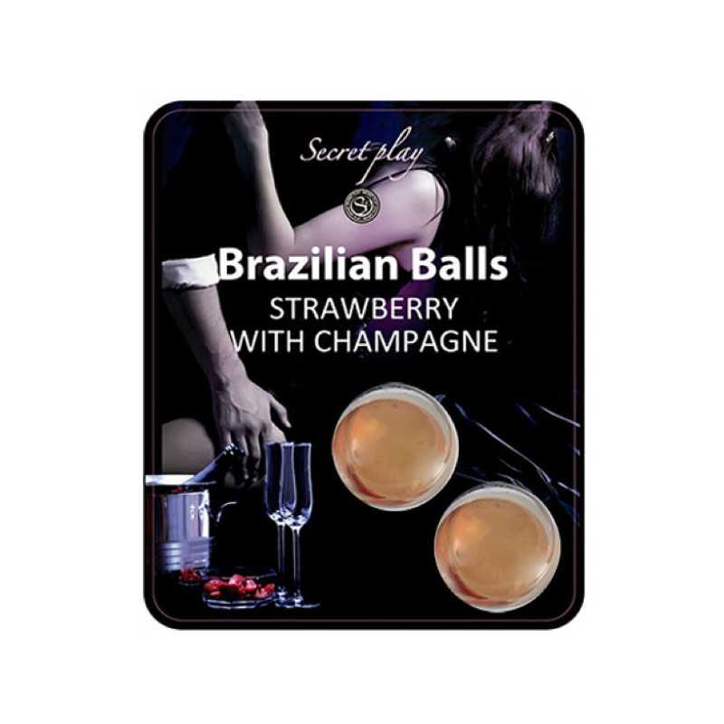 Brasilialaiset pallot 2 kpl, Mansikka-shampanja - Secretplay | SECRETPLAY COSMETIC | Intiimituotteet Brasilialaiset pallot 2 kpl, Mansikka-shampanja - Secretplay | SECRETPLAY COSMETIC | Intiimituotteet