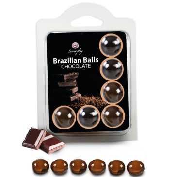 Brasilialaiset Pallot - Suklaa, 6 kpl - Secretplay | SECRETPLAY COSMETIC | Intiimituotteet