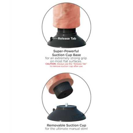 Realistinen Tekopenis - Vibes, 25 cm - King Cock | KING COCK | Vibraattorit