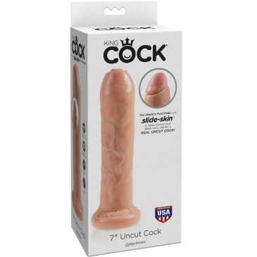 Dildo Liikkuvalla Esinahalla, 21 cm - King Cock | KING COCK | Dildot