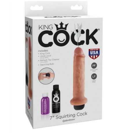 Ejakuloiva Tekopenis, 18 cm - King Cock | KING COCK | Dildot