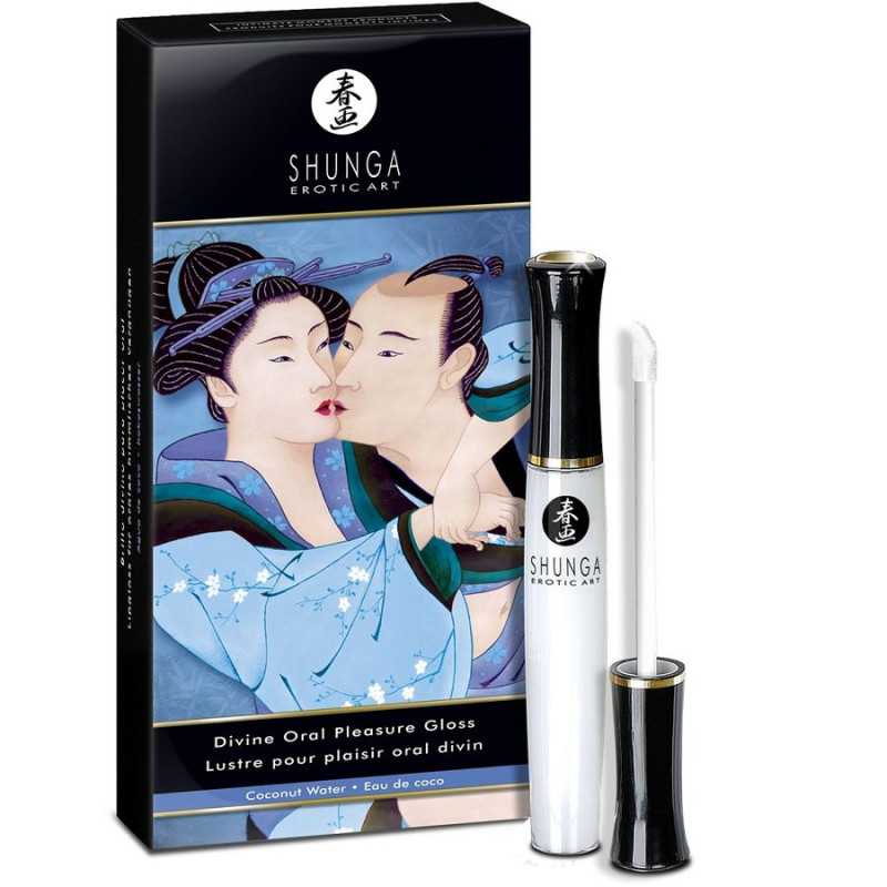 Huulikiilto Suuseksiin 3 in 1 - Divine Oral Coconut Water, - Shunga | SHUNGA APHRODISIACS | Orgasmin tehostin Huulikiilto Suuseksiin 3 in 1 - Divine Oral Coconut Water, - Shunga | SHUNGA APHRODISIACS | Orgasmin tehostin