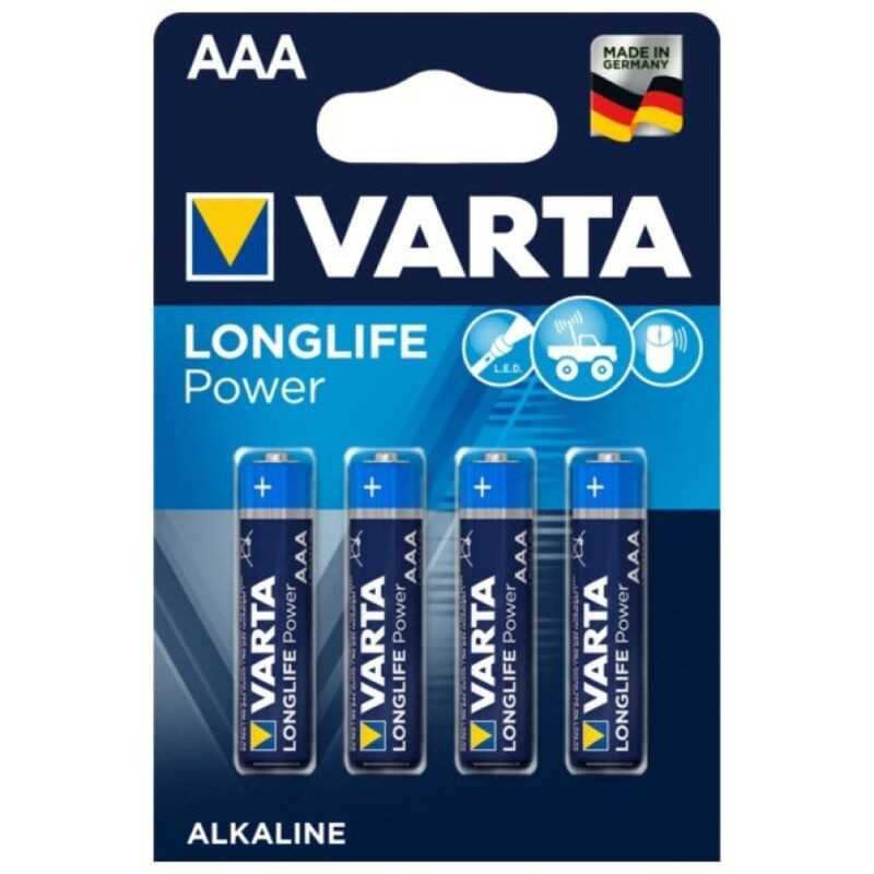 Varta - Paristot Longlife Power Alkaline AAA LR03, 4 kpl | VARTA | Paristot Varta - Paristot Longlife Power Alkaline AAA LR03, 4 kpl | VARTA | Paristot