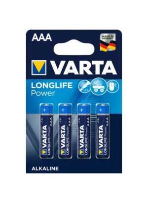 Varta - Paristot Longlife Power Alkaline AAA LR03, 4 kpl | VARTA | Paristot