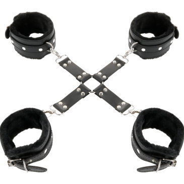 Sidontasetti Hogtie - Darkness | DARKNESS BONDAGE | Käsiraudat ja naamiot