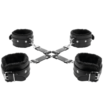 Sidontasetti Hogtie - Darkness | DARKNESS BONDAGE | Käsiraudat ja naamiot