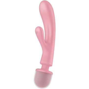 Satisfyer - Triple Lover Pupuvibraattori, Pinkki | SATISFYER VIBRATOR | Seksilelut