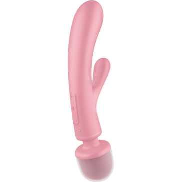 Satisfyer - Triple Lover Pupuvibraattori, Pinkki | SATISFYER VIBRATOR | Seksilelut