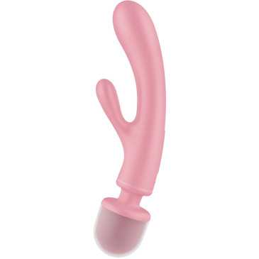 Satisfyer - Triple Lover Pupuvibraattori, Pinkki | SATISFYER VIBRATOR | Seksilelut