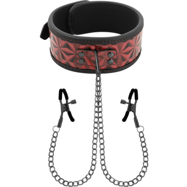 Kaulapanta Nännipuristimilla - BegMe Red Edition | BEGME RED EDITION | BDSM & Bondage