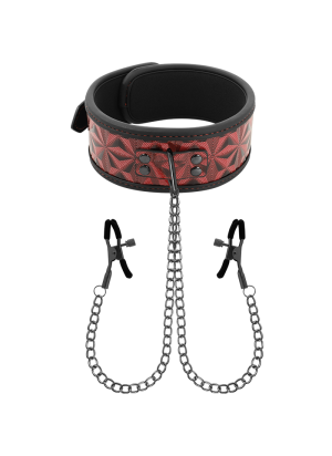 Kaulapanta Nännipuristimilla - BegMe Red Edition | BEGME RED EDITION | BDSM & Bondage
