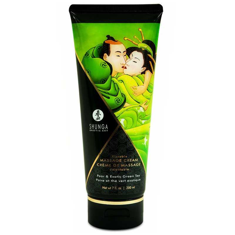 Suudeltava Hierontavoide - Päärynä ja Vihreä Tee, 200 ml - Shunga | SHUNGA MASSAGE CREAM | Intiimivoiteet
