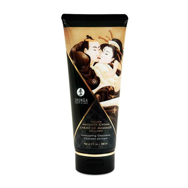 Suudeltava Hierontavoide - Suklaa, 200 ml - Shunga | SHUNGA MASSAGE CREAM | Intiimivoiteet
