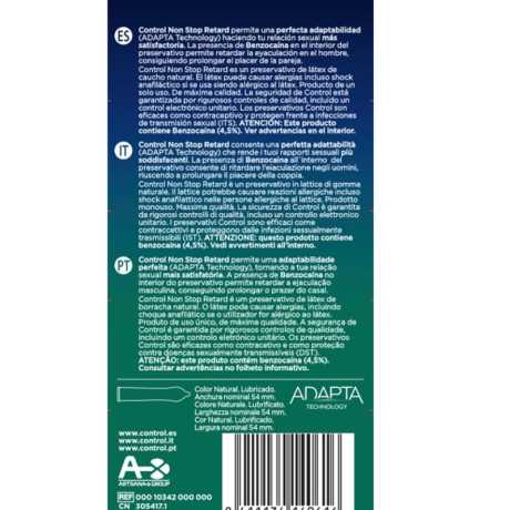 Kondomi - Non Stop Retard, 12 kpl - Control | CONTROL CONDOMS | Pidennetty nautinto