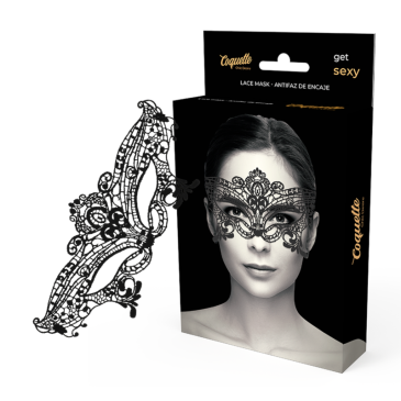 Coquette - Leveä Pitsinaamio, Musta | COQUETTE ACCESSORIES | Naamiot