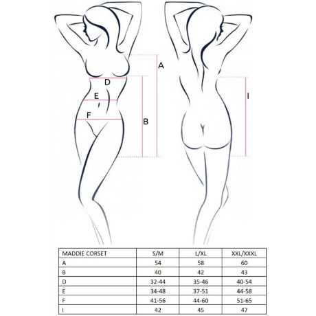 Korsetti ja Stringit - Maddie - Passion | PASSION WOMAN CORSETS | Eroottiset ja seksikkäät alusvaatteet