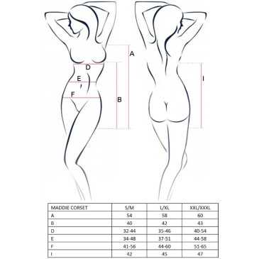 Korsetti ja Stringit - Maddie - Passion | PASSION WOMAN CORSETS | Eroottiset ja seksikkäät alusvaatteet