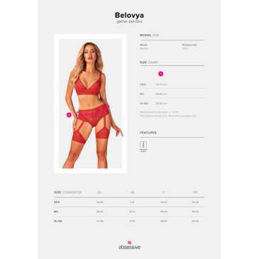 Tulipunaiset Pikkuhousut Belovya - Obsessive | OBSESSIVE GARTER & STOCKINGS | Naisten alusasut
