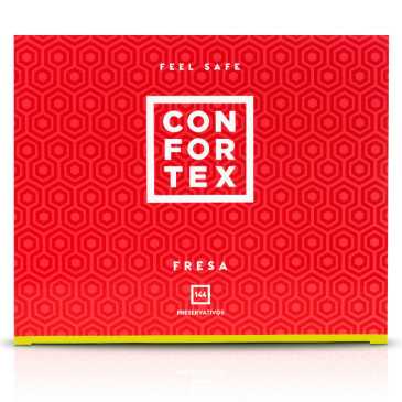 Kondomi - Mansikanmakuinen, 144 kpl - Confortex | CONFORTEX | Isot pakkaukset