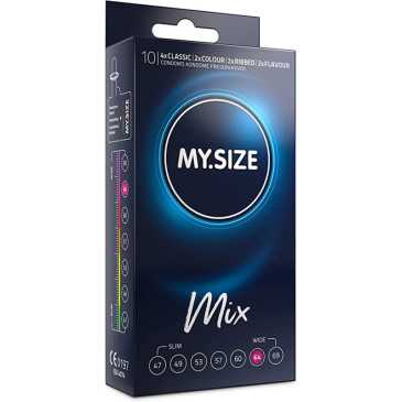 Kondomi - Mix, 64 mm, 10 kpl - My Size | MY SIZE MIX | Kondomit