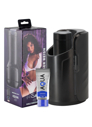 Keon by Kiiroo Feel September Reign - masturbaattori ja vesi-pohjainen liukuvoide 50 ml | KIIROO | Intiimituotteet