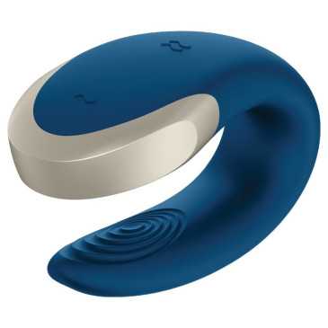 Satisfyer - Double Love Pariskuntavibraattori - Sininen | SATISFYER PARTNER | Vibraattorit
