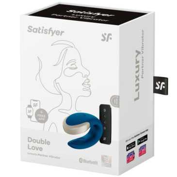 Satisfyer - Double Love Pariskuntavibraattori - Sininen | SATISFYER PARTNER | Vibraattorit