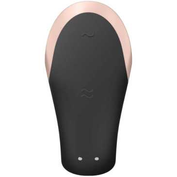 Satisfyer - Double Love Pariskuntavibraattori, Musta | SATISFYER PARTNER | Vibraattorit kaukosäätimellä