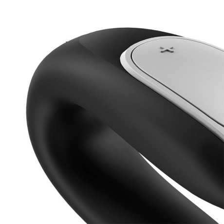 Satisfyer - Pariskuntavibraattori - Double Fun, Musta | SATISFYER CONNECT | Vibraattorit kaukosäätimellä