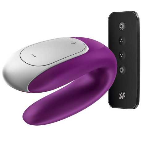 Satisfyer - Pariskuntavibraattori - Double Fun, Purppura | SATISFYER CONNECT | Vibraattorit kaukosäätimellä