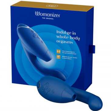 Rabbit-vibraattori - Duo 2, Sininen - Womanizer | WOMANIZER | Seksilelut