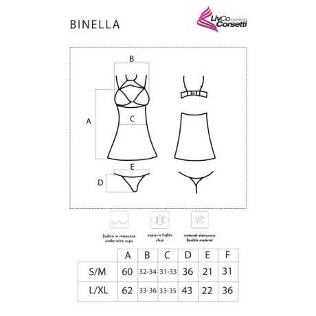 Babydoll + Stringit Binella - Livco | LIVCO CORSETTI SETS | Seksikkäät asut ja tarvikkeet