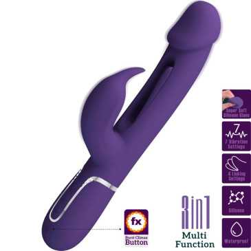 Rabbit-vibraattori - 3 in 1 Kampas - Pretty Love | PRETTY LOVE FLIRTATION | Seksilelut