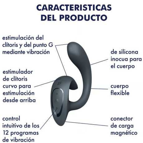 Satisfyer - G for Goddess 1 Rabbit Vibraattori, Harmaa | SATISFYER VIBRATOR | Seksilelut