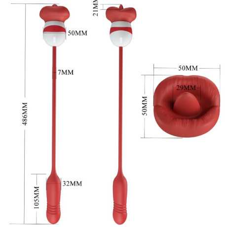 Pretty Love - Ashlynn Red Mouth Masturbaattori | BAILE FOR HIM | Seksilelut