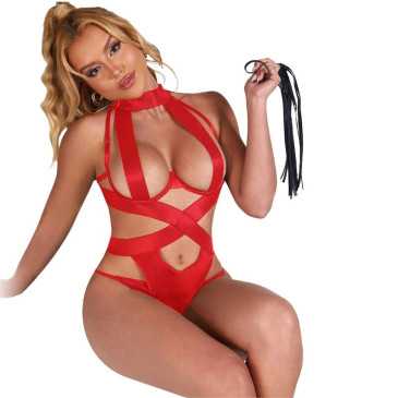 Harness Halter Body, Punainen - Subblime | SUBBLIME FETISH | Seksikkäät asut ja tarvikkeet