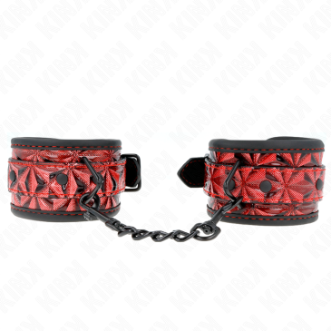 Rannekahleet Timanttikuosilla, Punamusta - Kink | KINK WRIST RESTRAINT | BDSM & Bondage