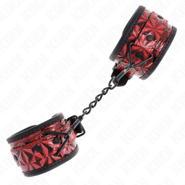 Rannekahleet Timanttikuosilla, Punamusta - Kink | KINK WRIST RESTRAINT | BDSM & Bondage
