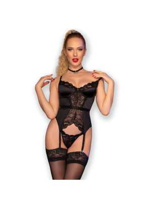 Musta Korsettisetti - CR 4674 - Chilirose | CHILIROSE CORSETS | Seksikkäät asut ja tarvikkeet