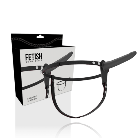 Strap-on Dildo - Musta, 15 cm - Fetish Submissive