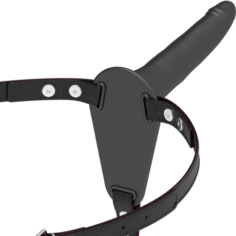 Strap-on Dildo - Musta, 15 cm - Fetish Submissive | FETISH SUBMISSIVE HARNESS | Seksilelut